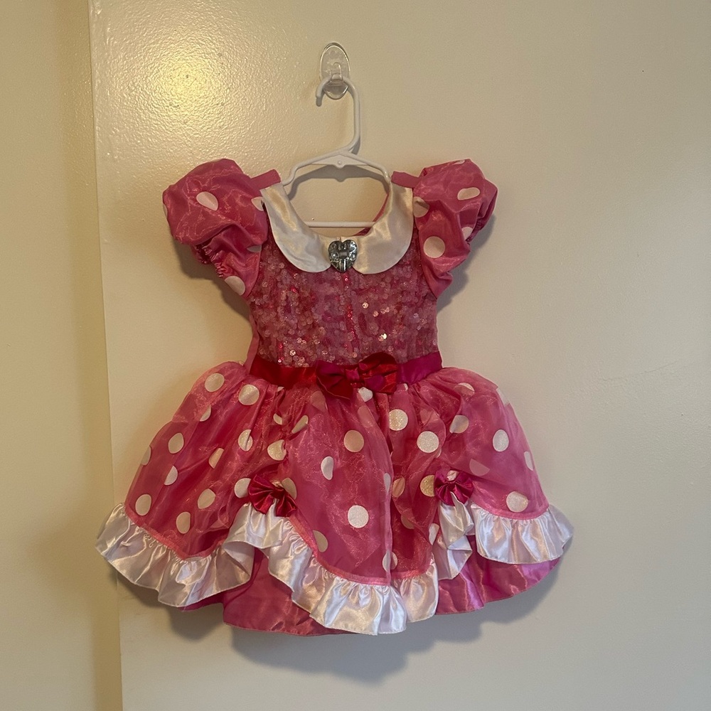 Disney Pink Fabric with White Dots